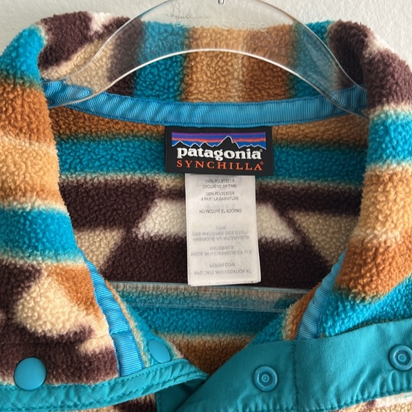 Rare Patagonia Synchilla Guatemalan Tango Brown Bear Pullover Snap-T Fleece - Picture 5 of 10